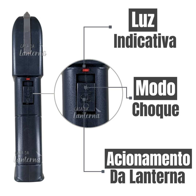 Máquina de Choque Taser 928 Type C/ Lanterna Led