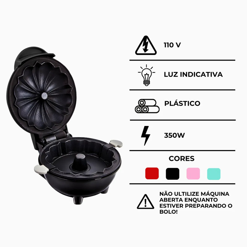 Mini Máquina De Bolo Caseiro Antiaderente e Portátil - 110v