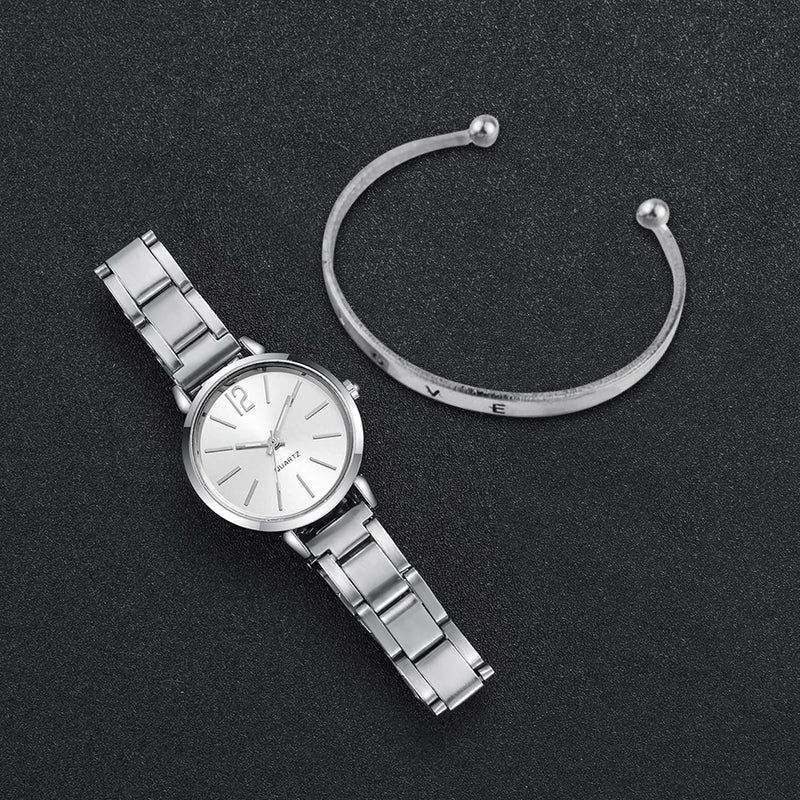 Pulseira E Relógio Feminino Casual