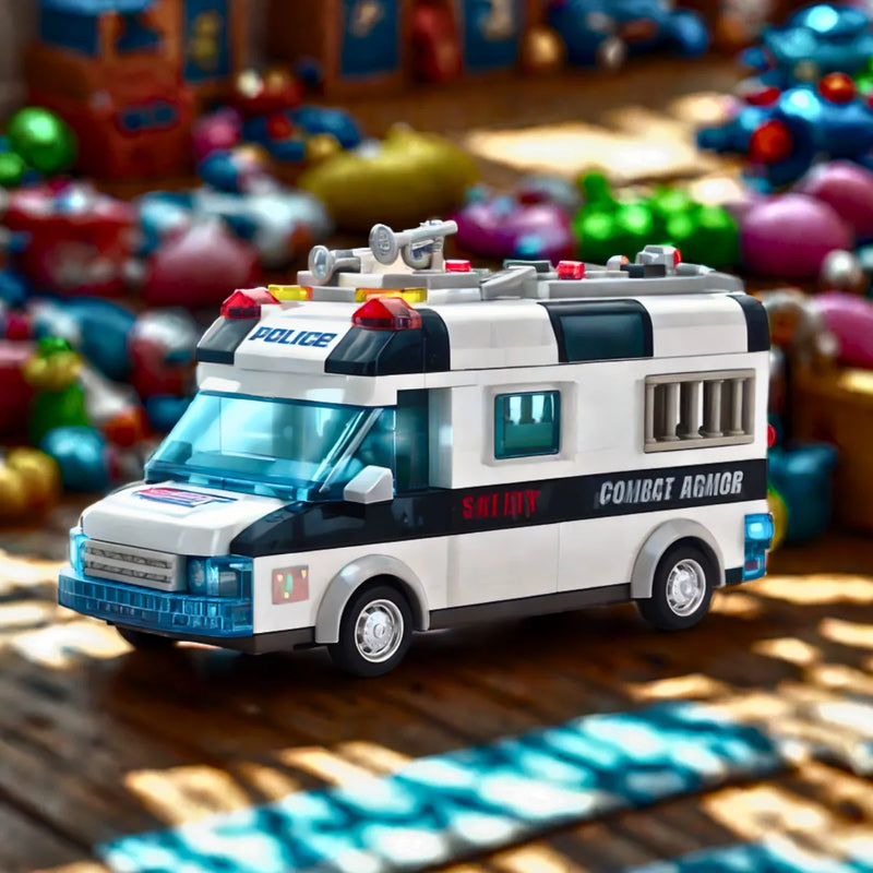 Carro De Policia Lego Com Luz E Som